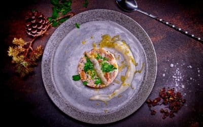 Tartare de féra, tout en fraîcheur, au Gin Alpin